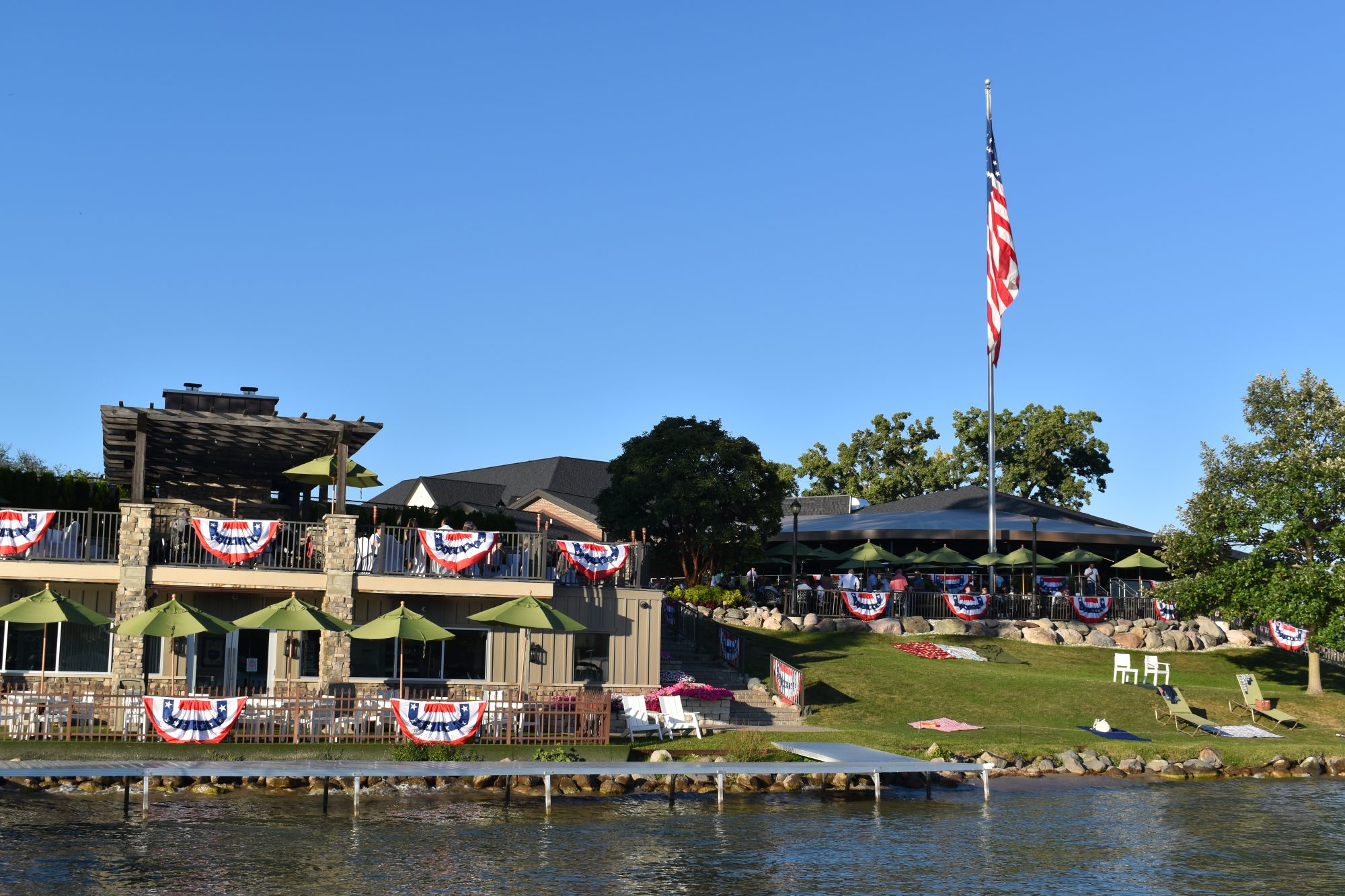 The clubhouse from Pine Lake