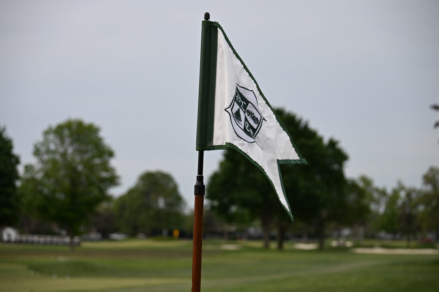 The club flag on the green