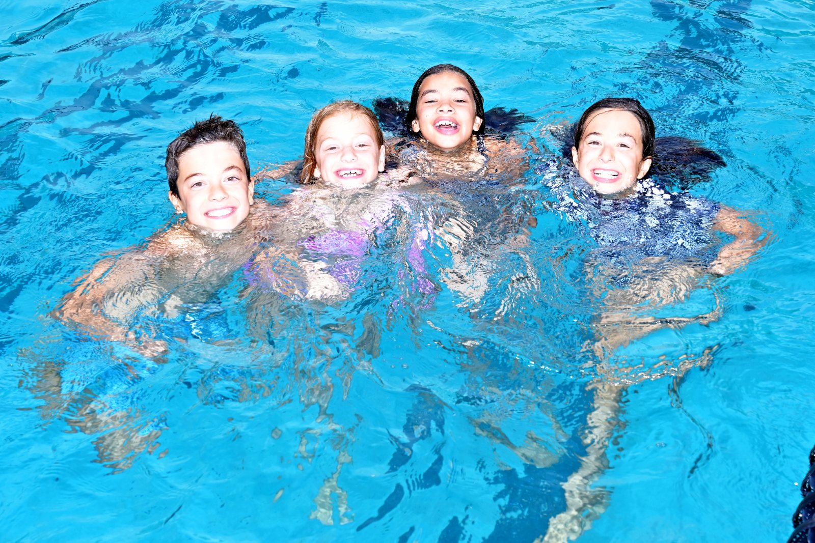 Families at the pool
