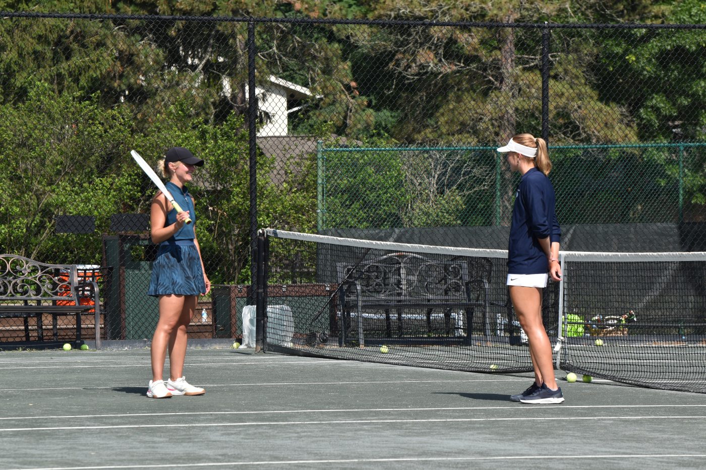 Members on the clay courts